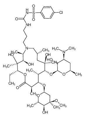 9-deoxo-9-dihydro-9a-N-[N'-(4-chlorobenzenesulfonyl) carbamoyl-γ-aminopropyl]-9a-aza-9a-homoerithromycin A CAS:690255-19-7 manufacturer & supplier