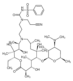 5-O-desosaminyl-9-deoxo-9-dihydro-9a-N-[N'-(β-cyanoethyl)-N'-(benzenesulfonyl)carbamoyl-γ-aminopropyl]-9a-aza-9a-homoerithronolide A CAS:690255-46-0 manufacturer & supplier