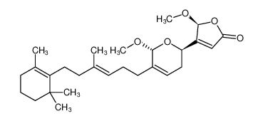 (S)-5-methoxy-4-((2R,6R)-6-methoxy-5-((E)-4-methyl-6-(2,6,6-trimethylcyclohex-1-en-1-yl)hex-3-en-1-yl)-3,6-dihydro-2H-pyran-2-yl)furan-2(5H)-one CAS:690259-47-3 manufacturer & supplier