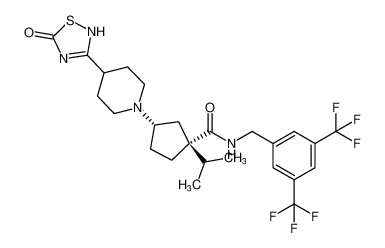 rel-(1R,3S)-N-(3,5-bis(trifluoromethyl)benzyl)-1-isopropyl-3-(4-(5-oxo-2,5-dihydro-1,2,4-thiadiazol-3-yl)piperidin-1-yl)cyclopentane-1-carboxamide CAS:690262-58-9 manufacturer & supplier