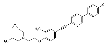 N-(2-(4-((5-(4-chlorophenyl)pyridin-2-yl)ethynyl)-2-methylphenoxy)ethyl)-N-(cyclopropylmethyl)propan-1-amine CAS:690263-12-8 manufacturer & supplier