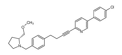 (R)-5-(4-chlorophenyl)-2-(4-(4-((2-(methoxymethyl)pyrrolidin-1-yl)methyl)phenyl)but-1-yn-1-yl)pyridine CAS:690263-44-6 manufacturer & supplier