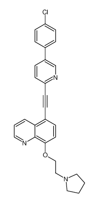 5-((5-(4-chlorophenyl)pyridin-2-yl)ethynyl)-8-(2-(pyrrolidin-1-yl)ethoxy)quinoline CAS:690265-22-6 manufacturer & supplier