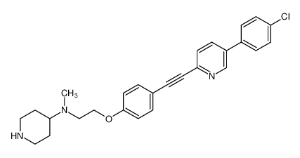 N-(2-(4-((5-(4-chlorophenyl)pyridin-2-yl)ethynyl)phenoxy)ethyl)-N-methylpiperidin-4-amine CAS:690266-23-0 manufacturer & supplier