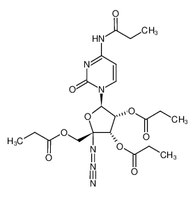 propionic acid (2R,3S,4R,5R)-2-azido-5-(2-oxo-4-propionylamino-2H-pyrimidin-1-yl)-3,4-bis-propionyloxytetrahydrofuran-2-ylmethyl ester CAS:690270-05-4 manufacturer & supplier