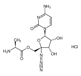 1-[(2R,3S,4R,5R)-5-(4-amino-2-oxo-2H-pyrimidin-1-yl)-2-azido-3,4-dihydroxytetrahydrofuran-2-ylmethoxycarbonyl]-ethyl-ammonium chloride CAS:690270-25-8 manufacturer & supplier