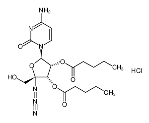 (S)-1-((3R,4S,5R)-5-azido-5-hydroxymethyl-3,4-bis-pentanoyloxytetrahydrofuran-2-yl)-2-oxo-1,2-dihydropyrimidin-4-ylammonium chloride CAS:690271-01-3 manufacturer & supplier