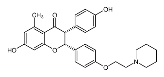 rel-(2R,3R)-7-hydroxy-3-(4-hydroxyphenyl)-5-methyl-2-(4-(2-(piperidin-1-yl)ethoxy)phenyl)chroman-4-one CAS:690274-03-4 manufacturer & supplier