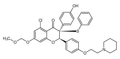 rel-(2R,3S)-5-chloro-3-(4-hydroxyphenyl)-7-(methoxymethoxy)-3-(phenylthio)-2-(4-(2-(piperidin-1-yl)ethoxy)phenyl)chroman-4-one CAS:690274-54-5 manufacturer & supplier