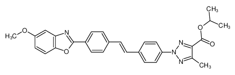 2-{4-[4-(5-methoxy-benzooxazol-2-yl)-styryl]-phenyl}-5-methyl-2H-[1,2,3]triazole-4-carboxylic acid isopropyl ester CAS:69059-07-0 manufacturer & supplier