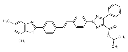 2-{4-[4-(5,7-dimethyl-benzooxazol-2-yl)-styryl]-phenyl}-5-phenyl-2H-[1,2,3]triazole-4-carboxylic acid isopropyl ester CAS:69059-17-2 manufacturer & supplier