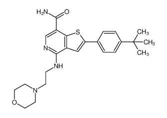 2-(4-(tert-butyl)phenyl)-4-((2-morpholinoethyl)amino)thieno[3,2-c]pyridine-7-carboxamide CAS:690636-15-8 manufacturer & supplier