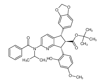 (5S,6R,7R)-5-Benzo[1,3]dioxol-5-yl-2-(benzoyl-isopropyl-amino)-7-(2-hydroxy-4-methoxy-phenyl)-6,7-dihydro-5H-[1]pyrindine-6-carboxylic acid tert-butyl ester CAS:690657-17-1 manufacturer & supplier