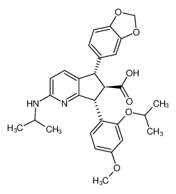 (5S,6R,7R)-5-(benzo[d][1,3]dioxol-5-yl)-7-(2-isopropoxy-4-methoxyphenyl)-2-(isopropylamino)-6,7-dihydro-5H-cyclopenta[b]pyridine-6-carboxylic acid CAS:690657-29-5 manufacturer & supplier