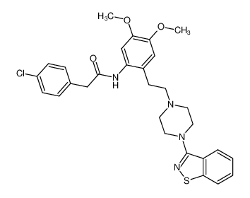 N-{2-[2-(4-1,2-benzisothiazol-3-yl-piperazin-1-yl)-ethyl]-4,5-dimethoxy-phenyl}-2-(4-chloro-phenyl)-acetamide CAS:690972-32-8 manufacturer & supplier