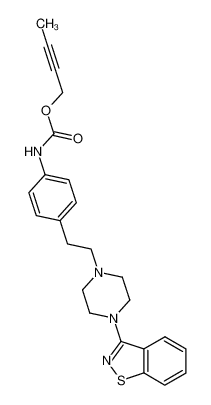 {4-[2-(4-1,2-benzisothiazol-3-yl-piperazin-1-yl)-ethyl]-phenyl}-carbamic acid but-2-ynyl ester CAS:690974-70-0 manufacturer & supplier