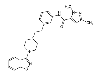 N-(3-(2-(4-(benzo[d]isothiazol-3-yl)piperazin-1-yl)ethyl)phenyl)-1,3-dimethyl-1H-pyrazole-5-carboxamide CAS:690975-07-6 manufacturer & supplier