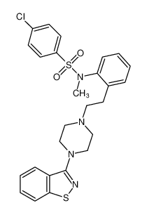 Benzenesulfonamide,N-[2-[2-[4-(1,2-benzisothiazol-3-yl)-1-piperazinyl]ethyl]phenyl]-4-chloro-N-methyl- CAS:690977-67-4 manufacturer & supplier