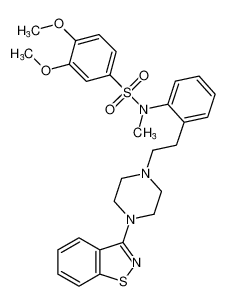 Benzenesulfonamide,N-[2-[2-[4-(1,2-benzisothiazol-3-yl)-1-piperazinyl]ethyl]phenyl]-3,4-dimethoxy-N-methyl- CAS:690977-79-8 manufacturer & supplier