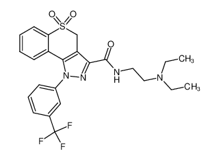 5,5-dioxo-1-(3-trifluoromethyl-phenyl)-4,5-dihydro-1H-5λ6-thiochromeno[4,3-c]pyrazole-3-carboxylic acid 2-diethylamino-ethylamide CAS:69099-56-5 manufacturer & supplier