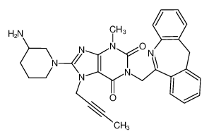 1-[(11H-dibenzo[b,e]azepin-6-yl)methyl]-3-methyl-7-(2-butyn-1-yl)-8-(3-amino-piperidin-1-yl)xanthine CAS:690996-72-6 manufacturer & supplier