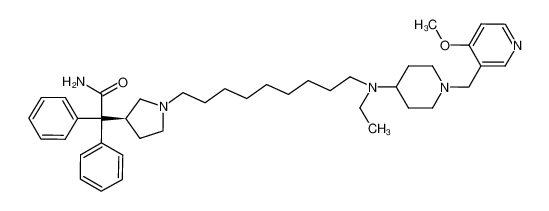 4-{N-[9-(3-(S)-1-carbamoyl-1,1-diphenylmethylpyrrolidin-1-yl)non-1-yl]-N-(ethyl)amino}-1-(4-methoxypyrid-3-ylmethyl)piperidine CAS:690999-42-9 manufacturer & supplier