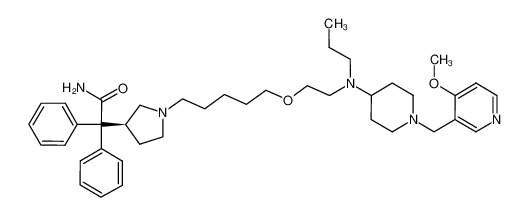 4-{N-[8-(3-(S)-1-carbamoyl-1,1-diphenylmethylpyrrolidin-1-yl)-3-oxaoct-1-yl]-N-(prop-1-yl)amino}-1-(4-methoxypyrid-3-ylmethyl)piperidine CAS:690999-70-3 manufacturer & supplier