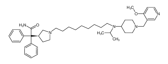 4-{N-[9-(3-(S)-1-carbamoyl-1,1-diphenylmethylpyrrolidin-1-yl)non-1-yl]-N-(isopropyl)amino}-1-(4-methoxypyrid-3-ylmethyl)piperidine CAS:690999-89-4 manufacturer & supplier