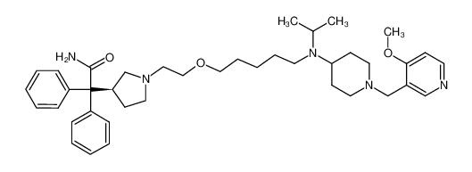 4-{N-[8-(3-(S)-1-carbamoyl-1,1-diphenylmethylpyrrolidin-1-yl)-6-oxaoct-1-yl]-N-(isopropyl)amino}-1-(4-methoxypyrid-3-ylmethyl)piperidine CAS:691000-04-1 manufacturer & supplier