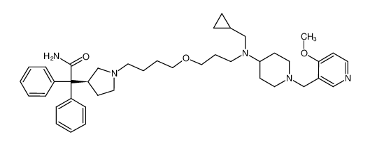 4-{N-[8-(3-(S)-1-carbamoyl-1,1-diphenylmethylpyrrolidin-1-yl)-4-oxaoct-1-yl]-N-(cyclopropylmethyl)amino}-1-(4-methoxypyrid-3-ylmethyl)piperidine CAS:691000-14-3 manufacturer & supplier