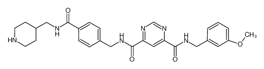 pyrimidine-4,6-dicarboxylic acid 4-(3-methoxy-benzylamide) 6-{4-[(piperidin-4-ylmethyl)-carbamoyl]-benzylamide} CAS:691002-59-2 manufacturer & supplier