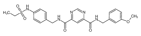 pyrimidine-4,6-dicarboxylic acid 4-(4-ethanesulfonylamino-benzylamide) 6-(3-methoxy-benzylamide) CAS:691002-90-1 manufacturer & supplier