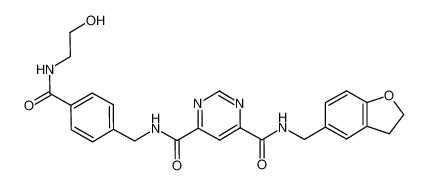 pyrimidine-4,6-dicarboxylic acid 4-[(2,3-dihydro-benzofuran-5-ylmethyl)-amide] 6-[4-(2-hydroxy-ethylcarbamoyl)-benzylamide] CAS:691003-08-4 manufacturer & supplier