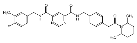 N4-(4-(2-(2,6-dimethylpiperidin-1-yl)-2-oxoethyl)benzyl)-N6-(4-fluoro-3-methylbenzyl)pyrimidine-4,6-dicarboxamide CAS:691003-09-5 manufacturer & supplier