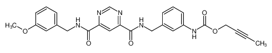 but-2-yn-1-yl (3-((6-((3-methoxybenzyl)carbamoyl)pyrimidine-4-carboxamido)methyl)phenyl)carbamate CAS:691003-40-4 manufacturer & supplier