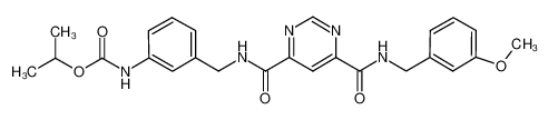 [3-([{6-(3-methoxy-benzylcarbamoyl)-pyrimidine-4-carbonyl}-amino]-methyl)-phenyl]-carbamic acid isopropyl ester CAS:691003-42-6 manufacturer & supplier