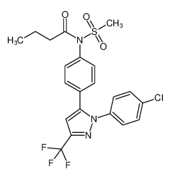 N-(4-(1-(4-chlorophenyl)-3-(trifluoromethyl)-1H-pyrazol-5-yl)phenyl)-N-(methylsulfonyl)butyramide CAS:691006-12-9 manufacturer & supplier