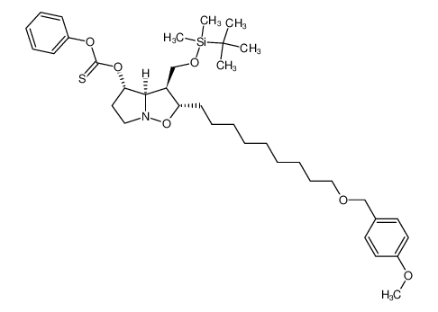 Thiocarbonic acid O-{(2S,3S,3aR,4S)-3-(tert-butyl-dimethyl-silanyloxymethyl)-2-[9-(4-methoxy-benzyloxy)-nonyl]-hexahydro-pyrrolo[1,2-b]isoxazol-4-yl} ester O-phenyl ester CAS:691006-86-7 manufacturer & supplier