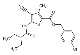 4-chlorobenzyl 4-cyano-5-[(2-ethylbutanoyl)amino]-3-methylthiophene-2-carboxylate CAS:691007-92-8 manufacturer & supplier