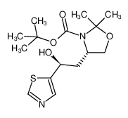 (4S)-4-[(2S)-2-hydroxy-2-(5-thiazolyl)ethyl]-2,2-dimethyl-3-oxazolidinecarboxylic acid, 1,1-dimethylethyl ester CAS:691010-01-2 manufacturer & supplier