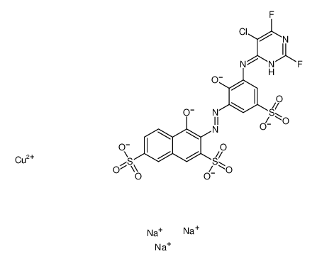 copper,trisodium,3-[[3-[(5-chloro-2,6-difluoropyrimidin-4-yl)amino]-2-oxido-5-sulfonatophenyl]diazenyl]-4-oxidonaphthalene-2,7-disulfonate CAS:69121-24-0 manufacturer & supplier