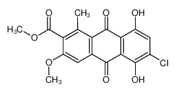 6-Chloro-5,8-dihydroxy-3-methoxy-1-methyl-9,10-dioxo-9,10-dihydro-anthracene-2-carboxylic acid methyl ester CAS:69122-35-6 manufacturer & supplier