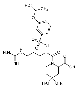 1-[5-Guanidino-2-(3-isopropoxy-benzenesulfonylamino)-pentanoyl]-4,4-dimethyl-piperidine-2-carboxylic acid CAS:69129-11-9 manufacturer & supplier