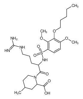 1-[2-(2,4-Dimethoxy-3-pentyloxy-benzenesulfonylamino)-5-guanidino-pentanoyl]-4-methyl-piperidine-2-carboxylic acid CAS:69130-80-9 manufacturer & supplier