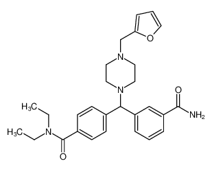 4-((3-carbamoylphenyl)(4-(furan-2-ylmethyl)piperazin-1-yl)methyl)-N,N-diethylbenzamide CAS:691358-56-2 manufacturer & supplier