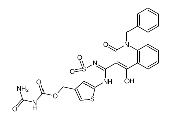 [3-(1-benzyl-4-hydroxy-2-oxo-1,2-dihydroquinolin-3-yl)-1,1-dioxido-4H-thieno[2,3-e][1,2,4]thiadiazin-7-yl]methyl aminocarbonylcarbamate CAS:691360-36-8 manufacturer & supplier