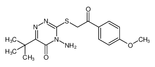 4-amino-6-(tert-butyl)-3-((2-(4-methoxyphenyl)-2-oxoethyl)thio)-1,2,4-triazin-5(4H)-one CAS:691364-66-6 manufacturer & supplier