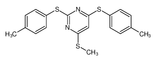 Pyrimidine, 2,4-bis[(4-methylphenyl)thio]-6-(methylthio)- CAS:691368-39-5 manufacturer & supplier