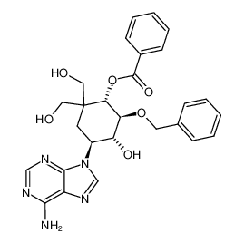 (1S,4S,5R,6S)-4-(6-amino-9H-purin-9-yl)-5-hydroxy-2,2-bis(hydroxymethyl)-6-(benzyloxy)cyclohexyl benzoate CAS:691371-43-4 manufacturer & supplier