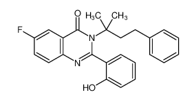 6-fluoro-2-(2-hydroxyphenyl)-3-(2-methyl-4-phenylbutan-2-yl)quinazolin-4(3H)-one CAS:691378-79-7 manufacturer & supplier